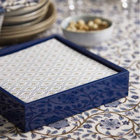 Bungalow Lacquer Square Tray Indigo 22.4x22.4x5cm