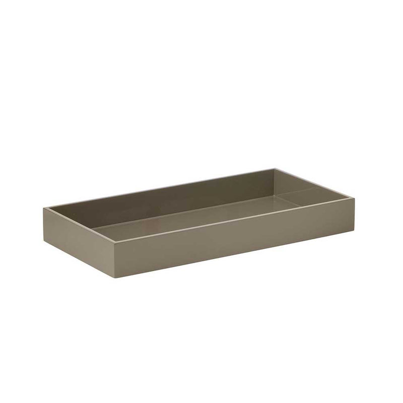 Bungalow Lacquer Rectangular Tray Walnut 20x40x5cm