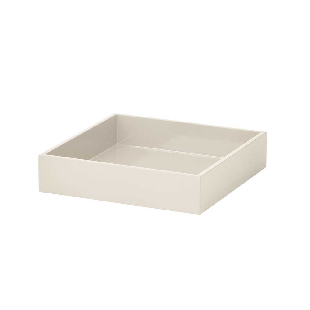 Bungalow Lacquer Square Tray Cream 22.4x22.4x5cm