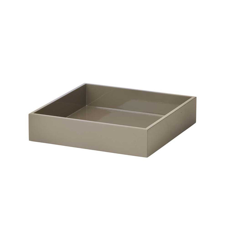 Bungalow Lacquer Square Tray Walnut 22.4x22.4x5cm