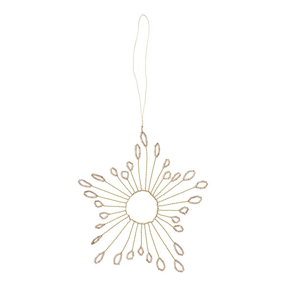 Bungalow Beaded Ornament Mio Star Champagne