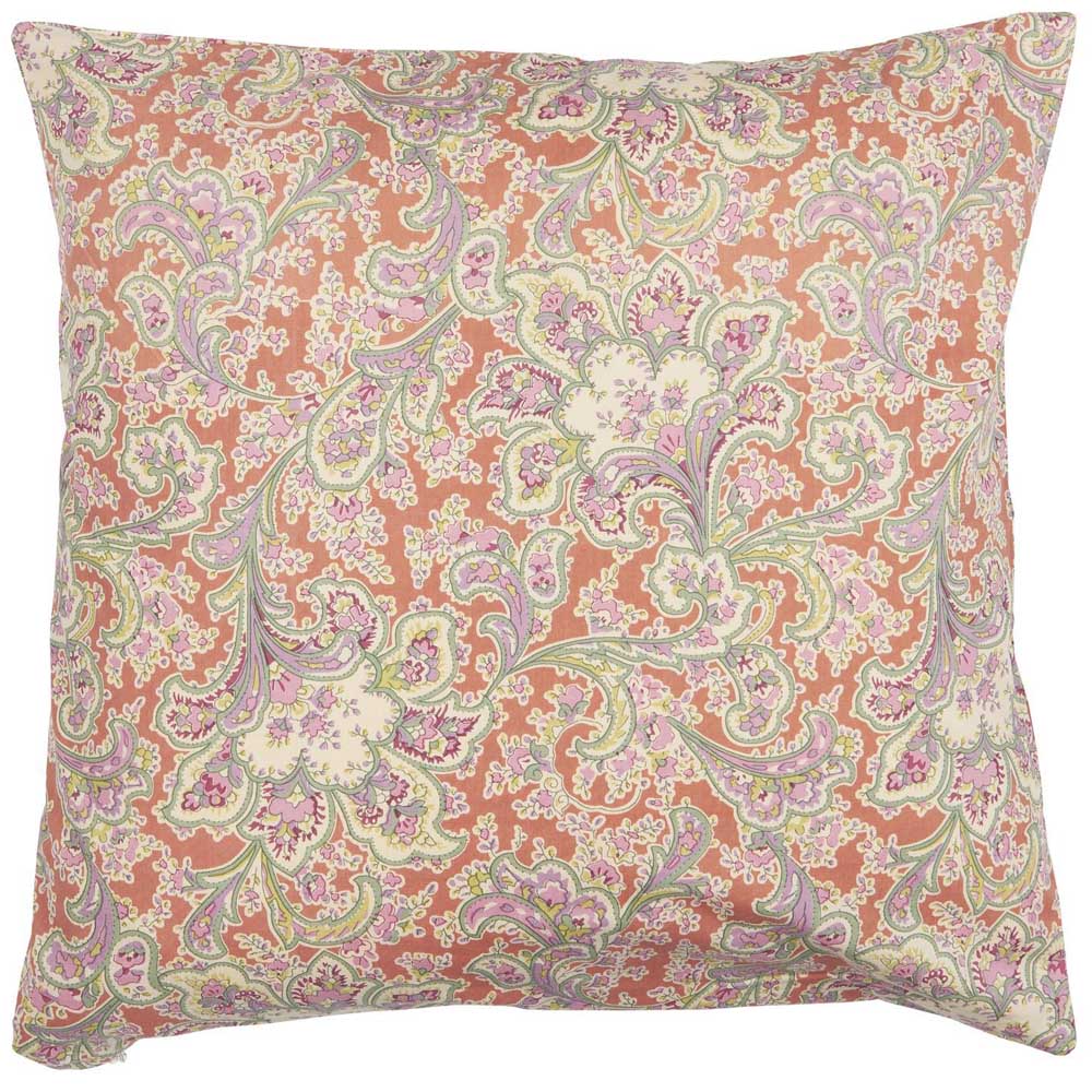 Ib Laursen pudebetræk Anita orange med paisley mønster 50x50cm 