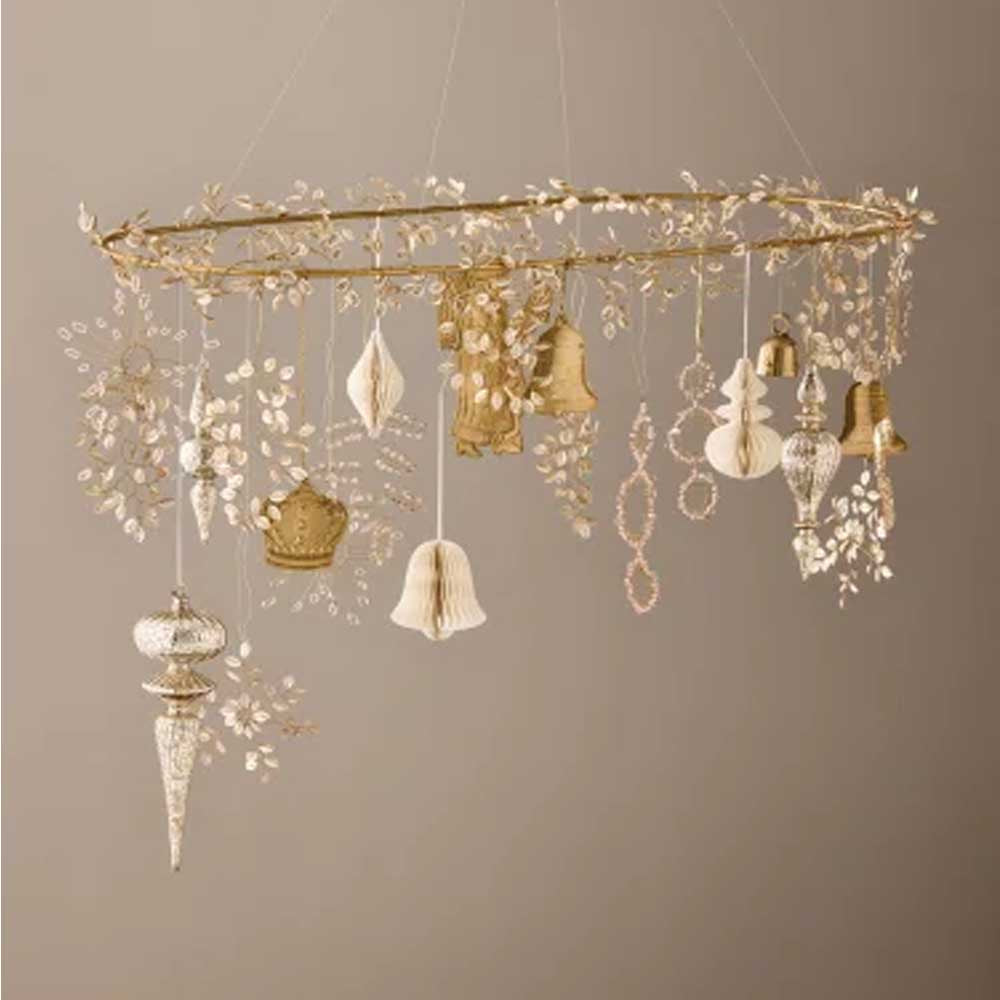 Bungalow Beaded Ornament Mio Star Champagne