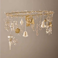 Bungalow Beaded Ornament Clio Star Champagne