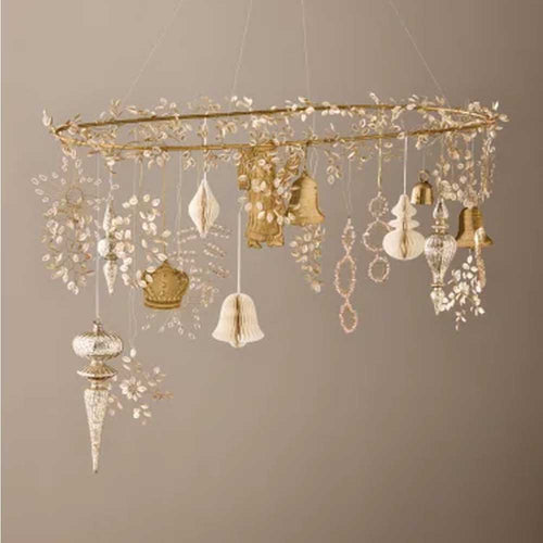 Bungalow Beaded Ornament Mio Star Champagne