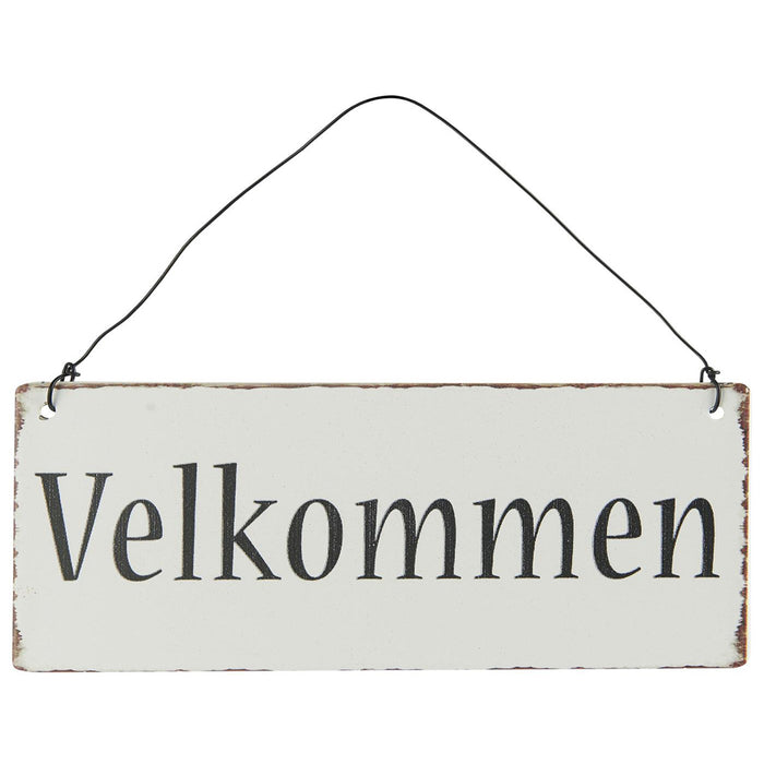 Metalskilt Velkommen - Metal skilt